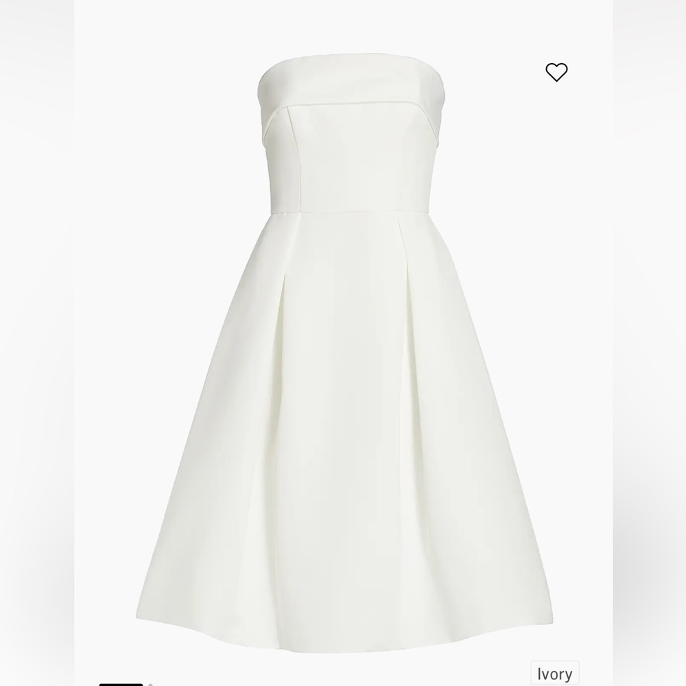 Amsale Ivory Strapless Dress fit and flare